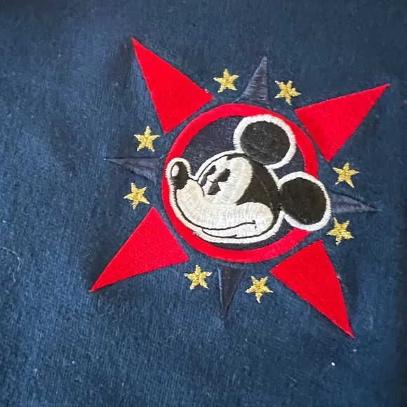 Vintage Mickey Inc blue pullover boxy hoodies with embroidered mickey Size L/… - Picture 2 of 6